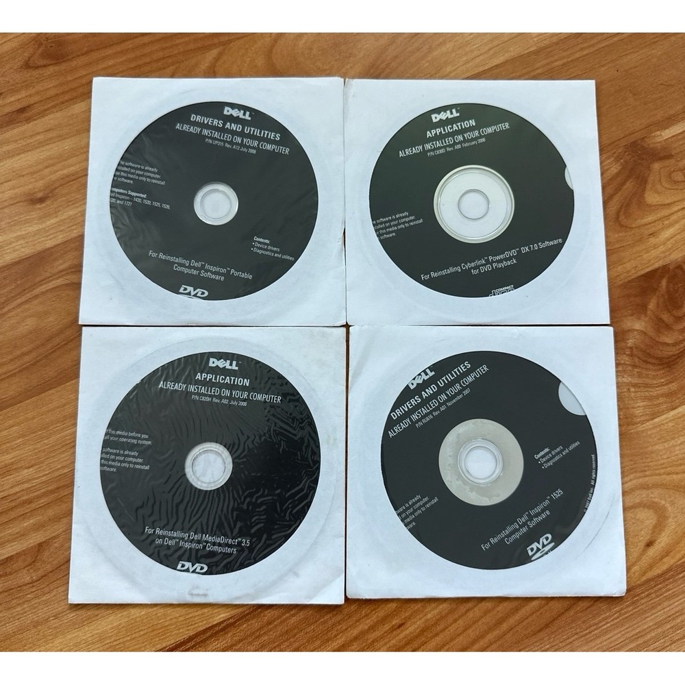 Dell‎ Drivers and Utilities and Application DVDS